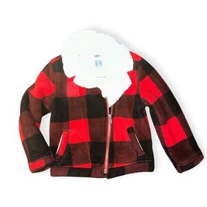 Faux Sherpa Buffalo Plaid Moto Coat
